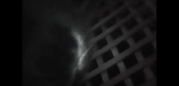  deep throating a big cock in the pool at night
